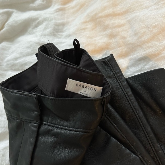 Aritzia Babaton Command Pant Black Vegan Leather (Size 6) - Picture 3 of 4